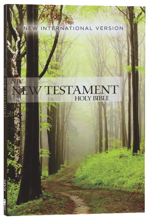 NIV Outreach New Testament in a Black Letter Edition with a Green Forest Path design