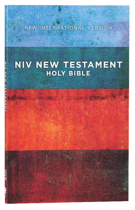 NIV Outreach New Testament with red and blue stripes, black letter edition