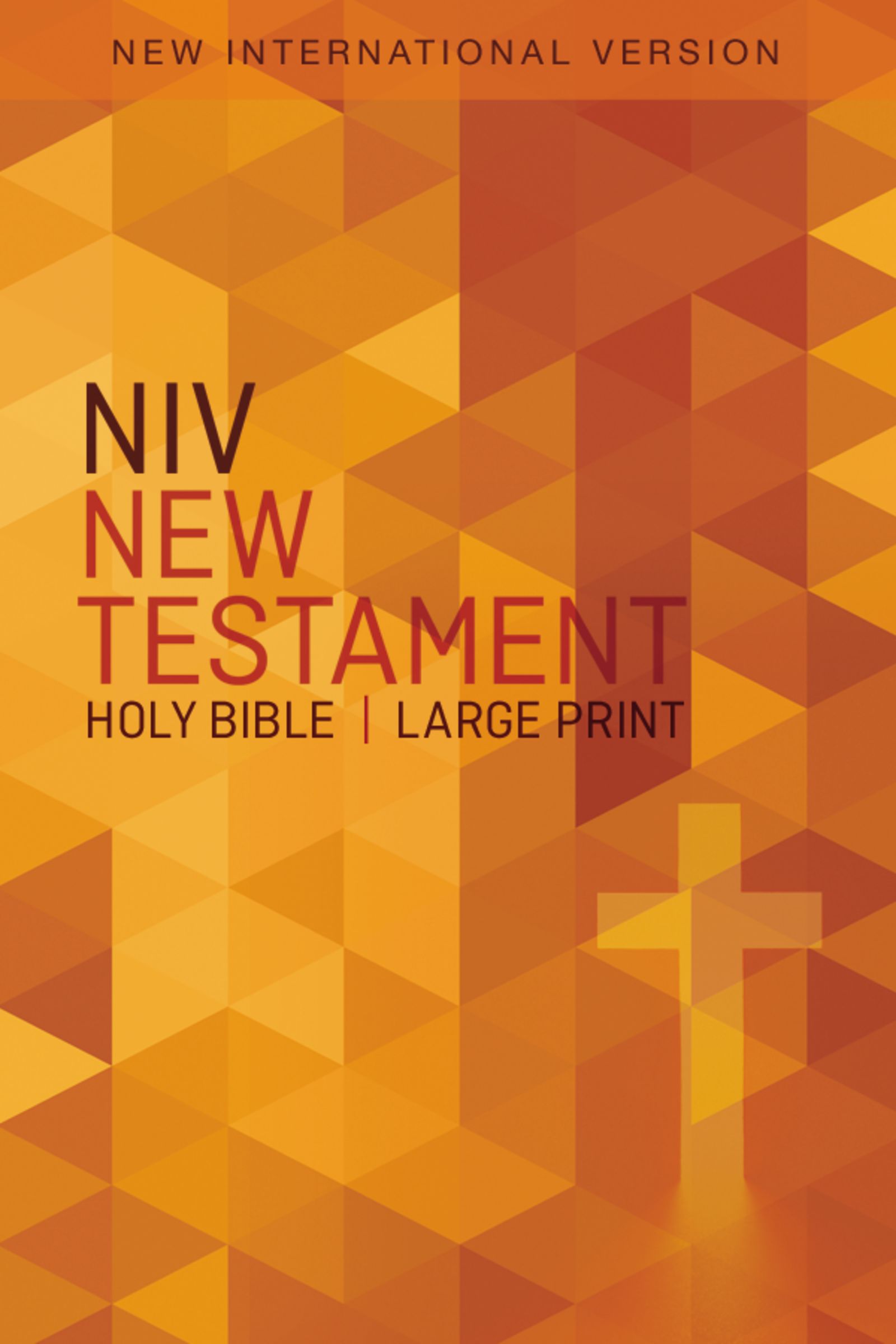 NIV Outreach New Testament in large print with orange cross and black letter edition