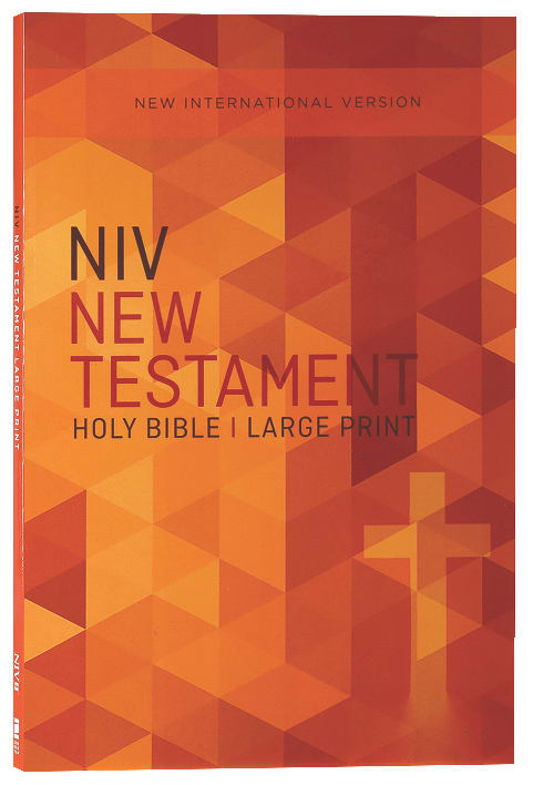 NIV Outreach New Testament in large print with orange cross and black letter edition