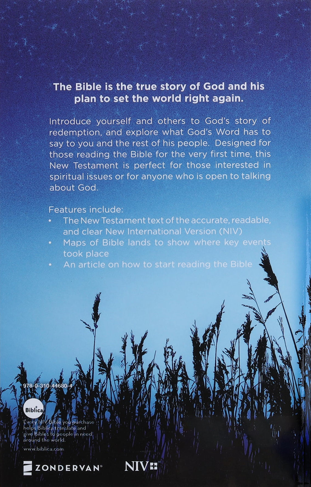 New International Version NIV Outreach New Testament Bible Black Letter Edition