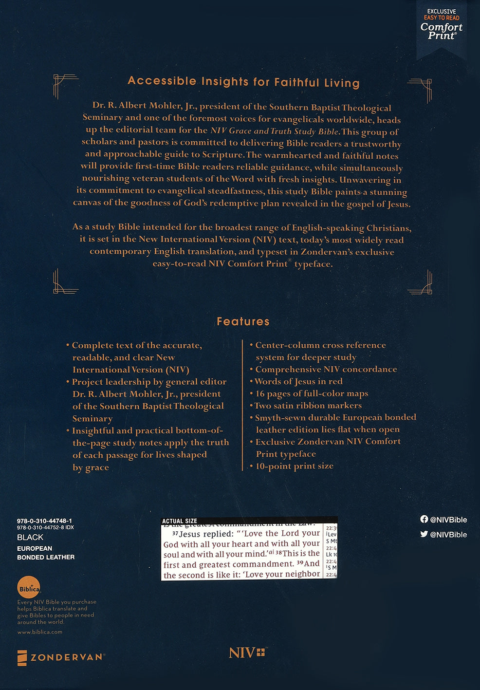 Large Print NIV Study Bible with Black Letter Edition for detailed analysis