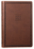 NIV Value Thinline Bible, Large Print Brown Leather Bound Black Letter Edition