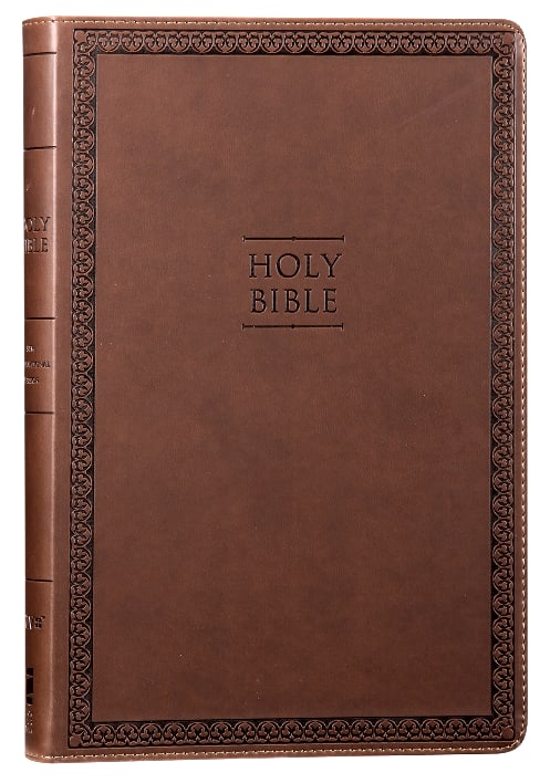 NIV Value Thinline Bible, Large Print Brown Leather Bound Black Letter Edition
