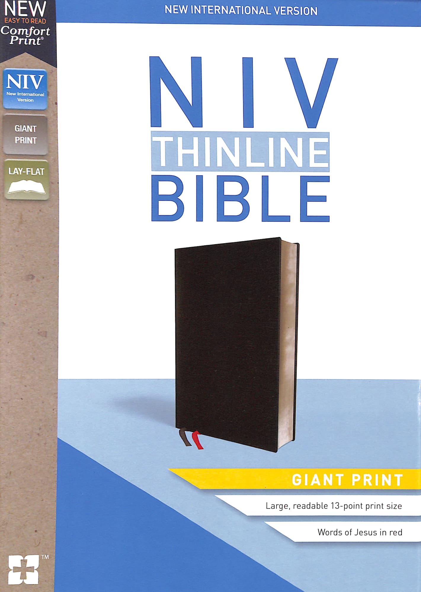 NIV Thinline Giant Print Bible Black Red Letter Edition