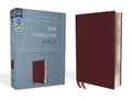 NIV Thinline Bible red letter edition, burgundy leather cover, high-quality translation