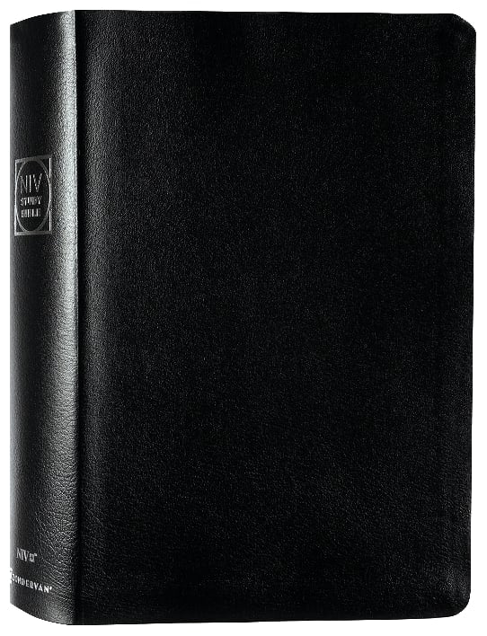 2020 NIV Study Bible in black indexed red letter edition