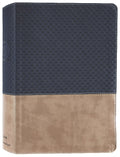 NIV Study Bible in Navy and Tan Red Letter Edition, fully revised