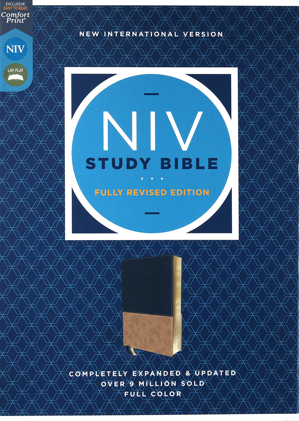 NIV Study Bible Navy/Tan (Red Letter Edition) Fully Revised Edition (2020)