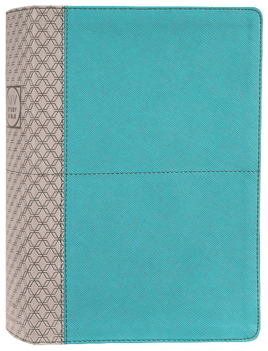 NIV Study Bible, Teal/Gray Red Letter Edition, 2020 Revised Edition
