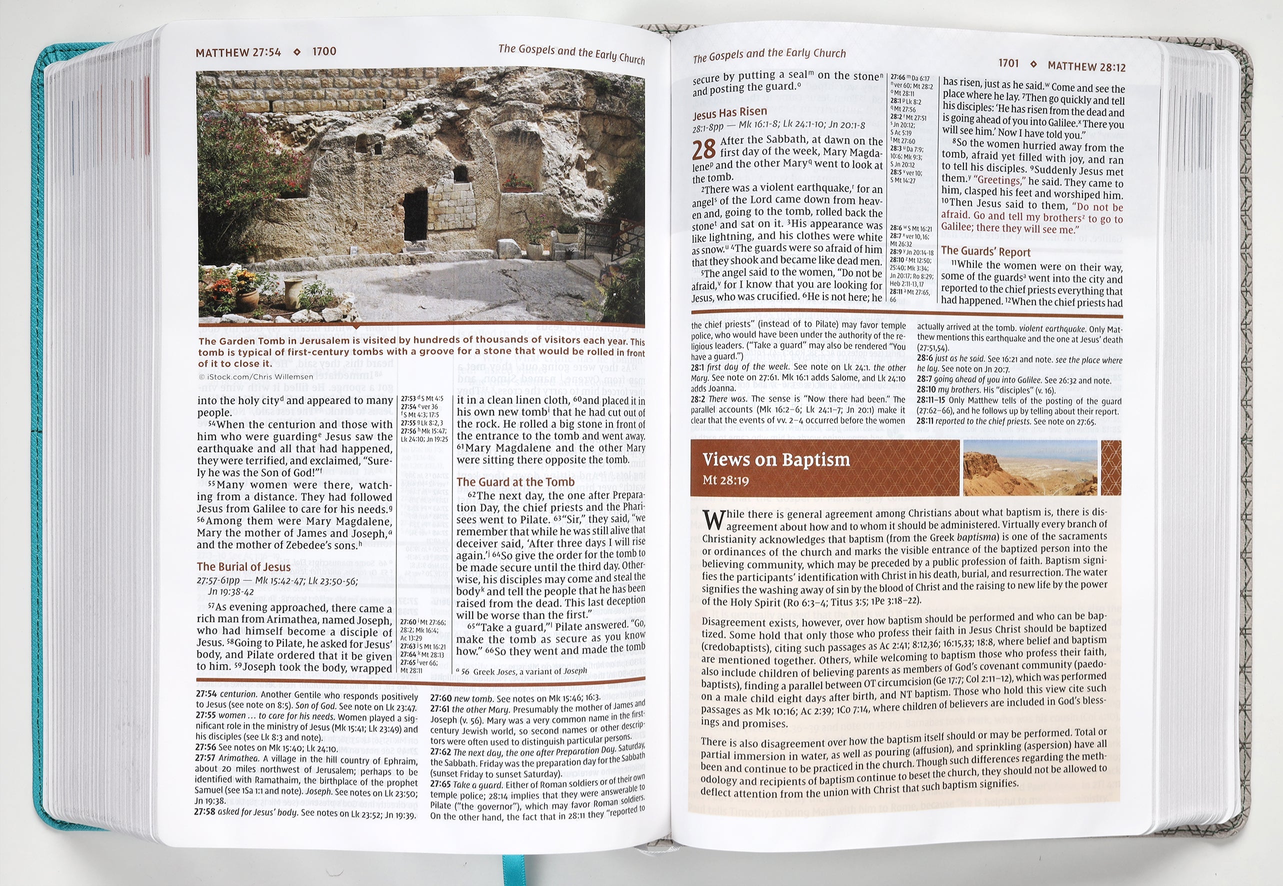 NIV Study Bible Teal/Gray (Red Letter Edition) Fully Revised Edition (2020)