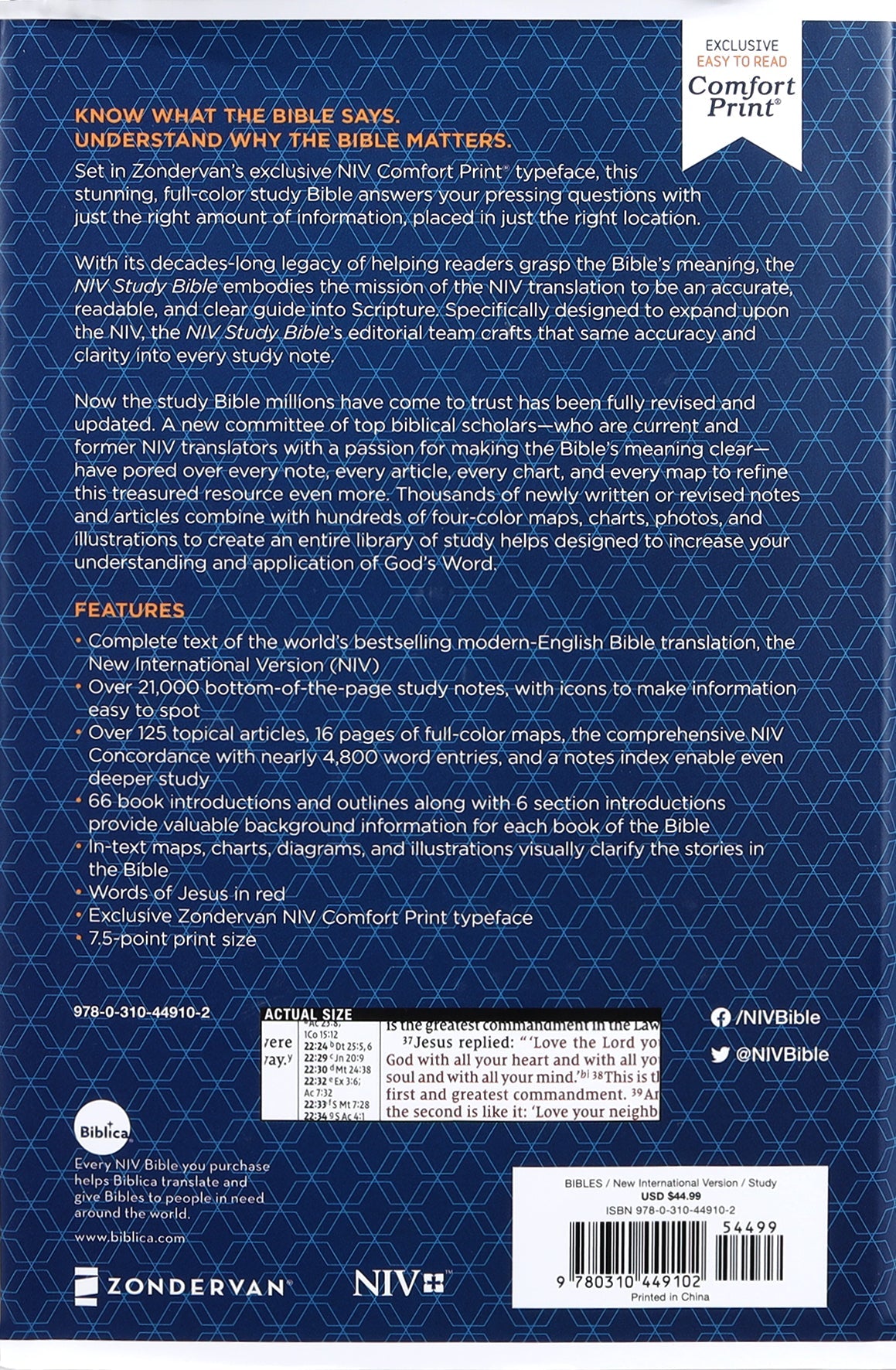 Personal Size NIV Study Bible, fully revised edition, red letter edition (2020)