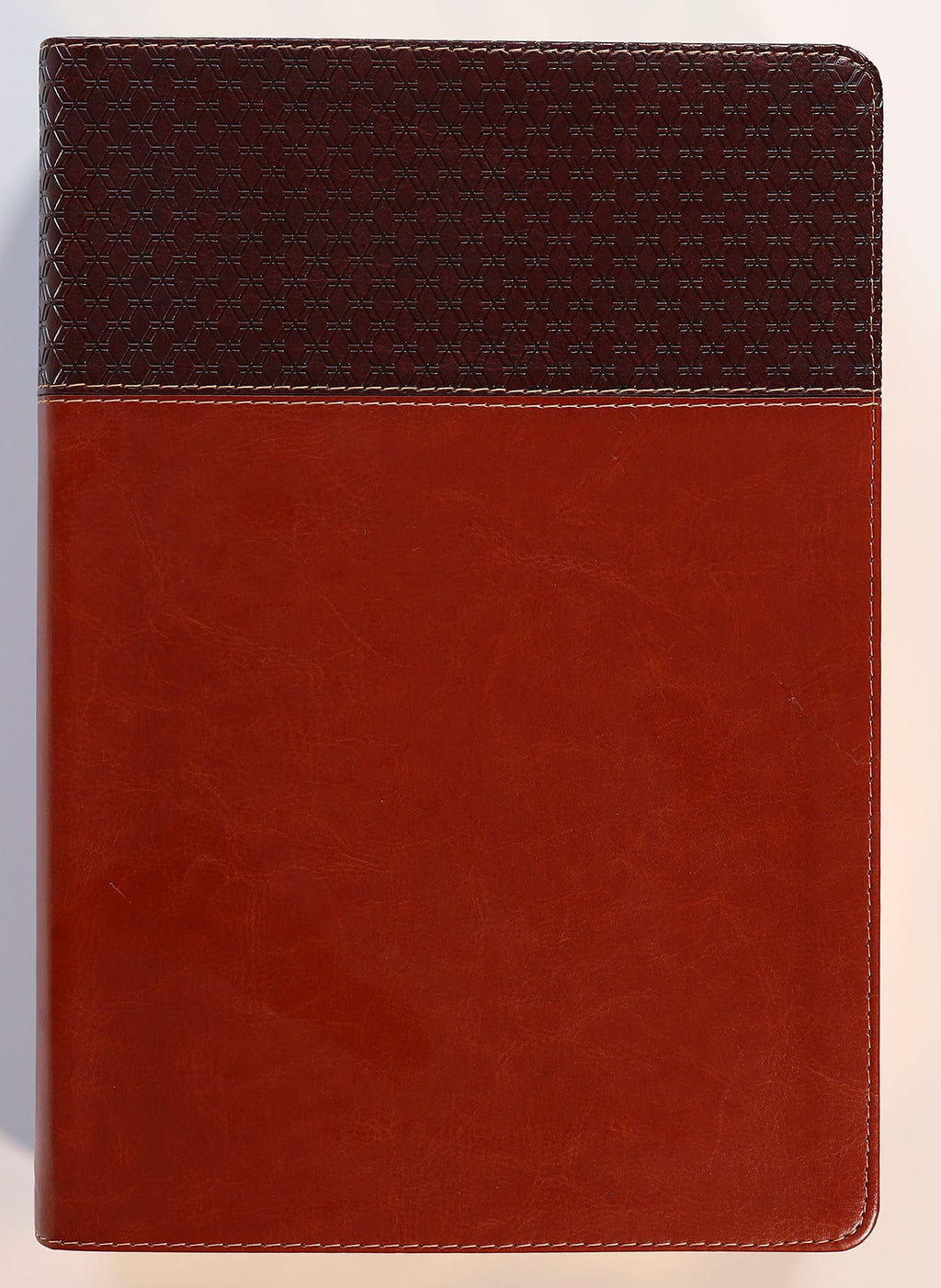 Close-up view of NIV Study Bible Large Print Brown Red Letter Edition