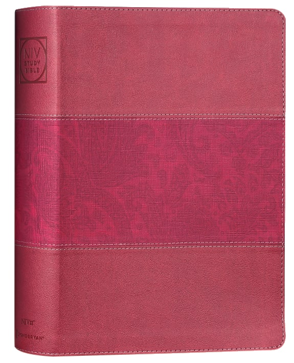 NIV Study Bible Large Print Burgundy Indexed (Red Letter Edition) Fully Revised Edition (2020)