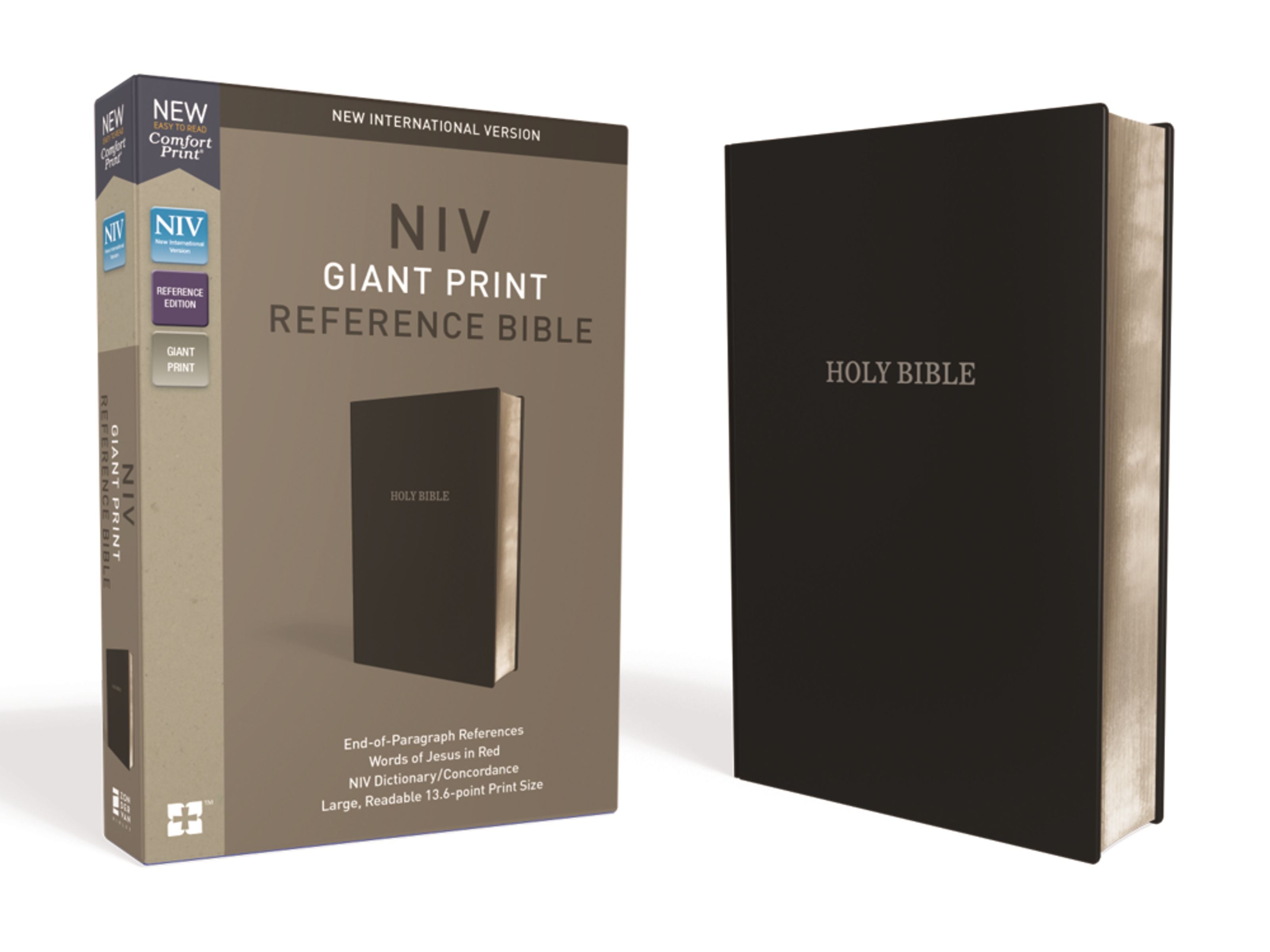 NIV Reference Bible Giant Print Black (Red Letter Edition)
