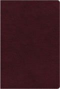 NIV Reference Bible in giant print burgundy leather binding, featuring red letter edition for easy reading.