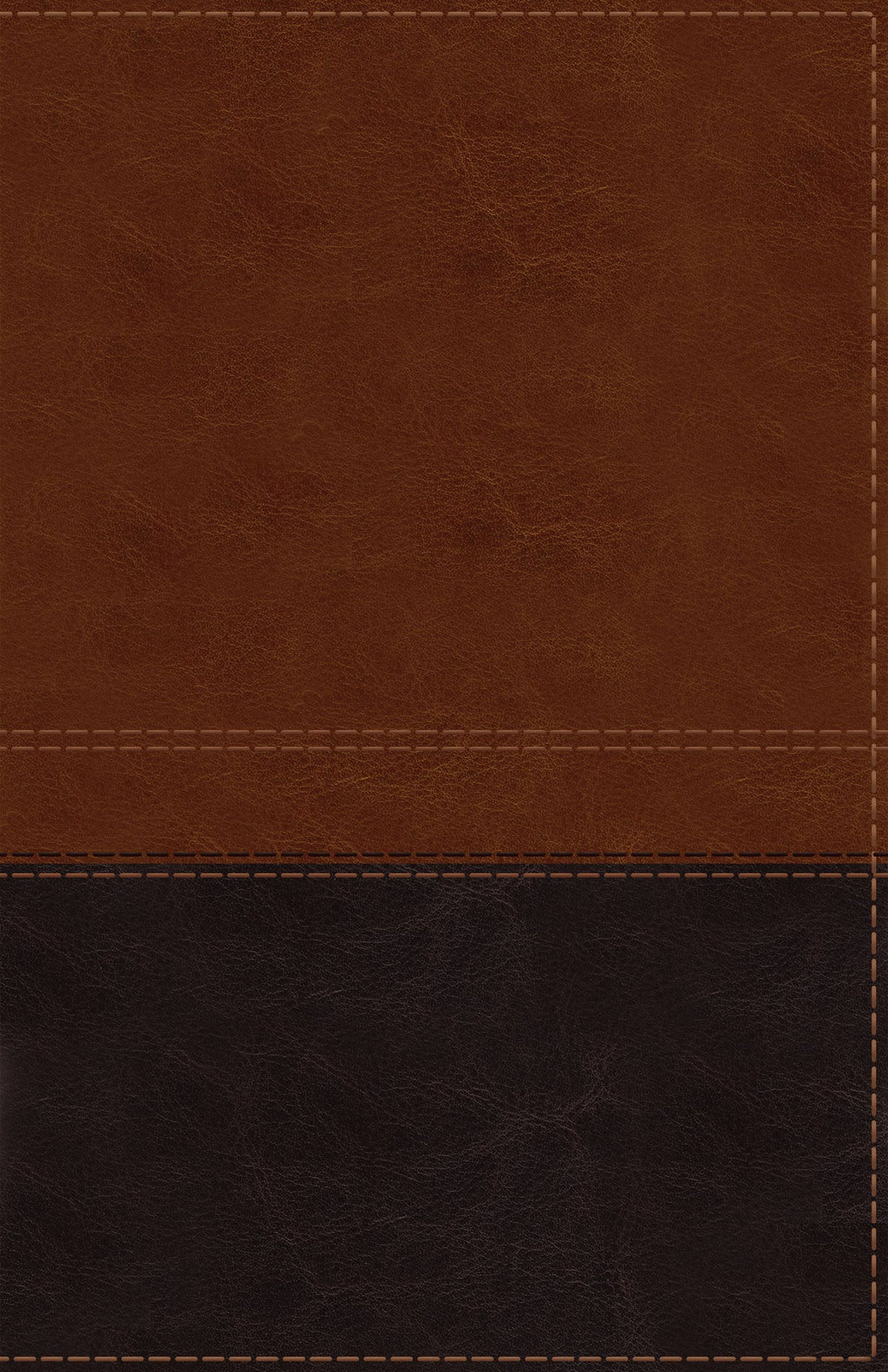Close-up of the large print NIV Reference Bible with indexed pages and a brown leather-like cover.