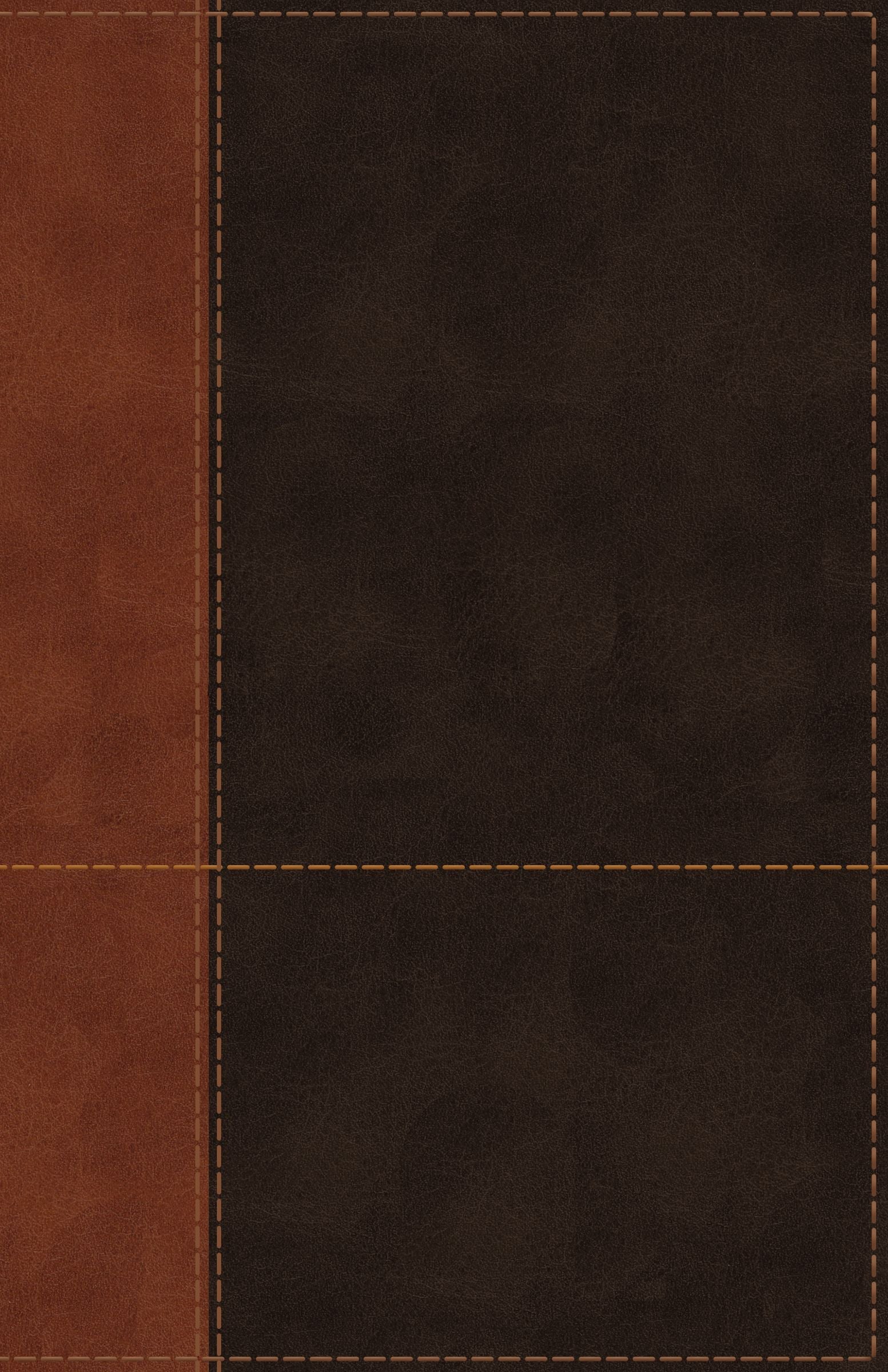 Close-up of the NIV Personal Size Reference Bible Large Print Brown (Red Letter Edition)
