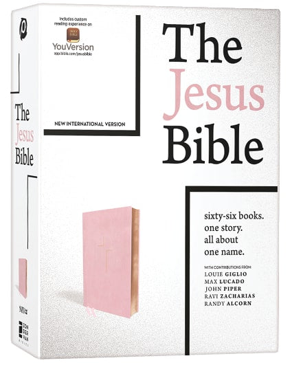NIV Jesus Bible Pink Comfort Print Black Letter Edition Bible Interior