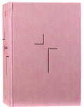 NIV the Jesus Bible with Pink Comfort Print Black Letter Edition Bible Cover