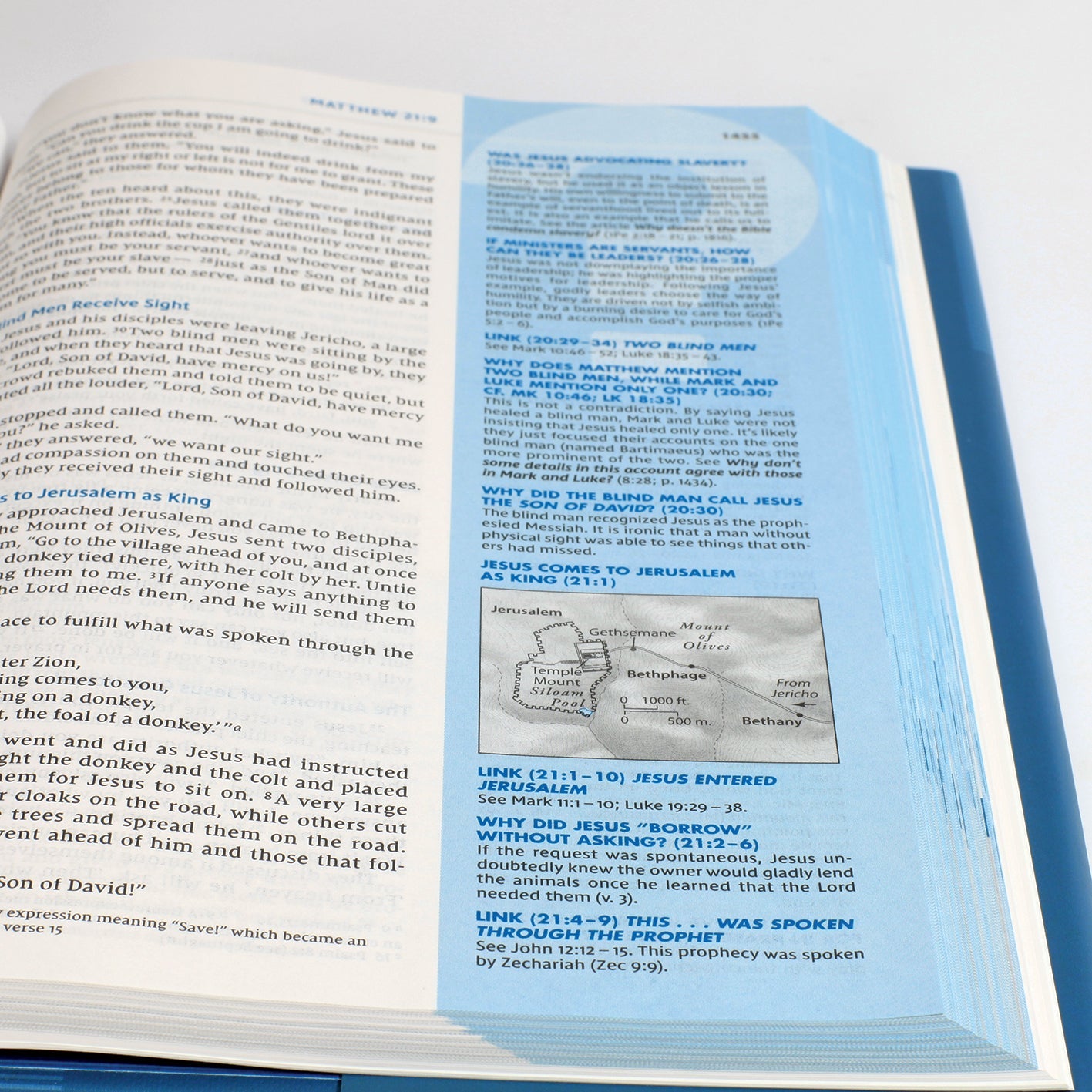 NIV Quest Study Bible with black letter text for in-depth study