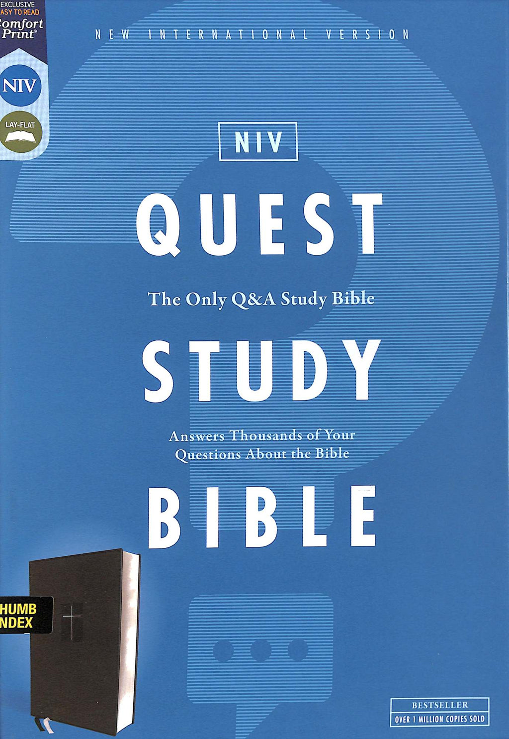 NIV Quest Study Bible Black Indexed Edition for in-depth Bible study with notes and commentary