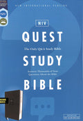NIV Quest Study Bible Black Indexed Edition for in-depth Bible study with notes and commentary