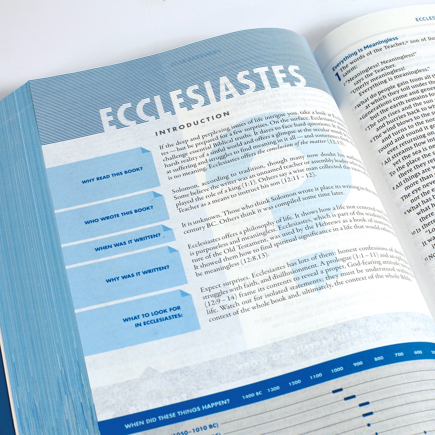 NIV Quest Study Bible with its unique design and layout for easy navigation