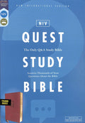 NIV Quest Study Bible Brown Indexed - A comprehensive study Bible with in-depth notes and guides.