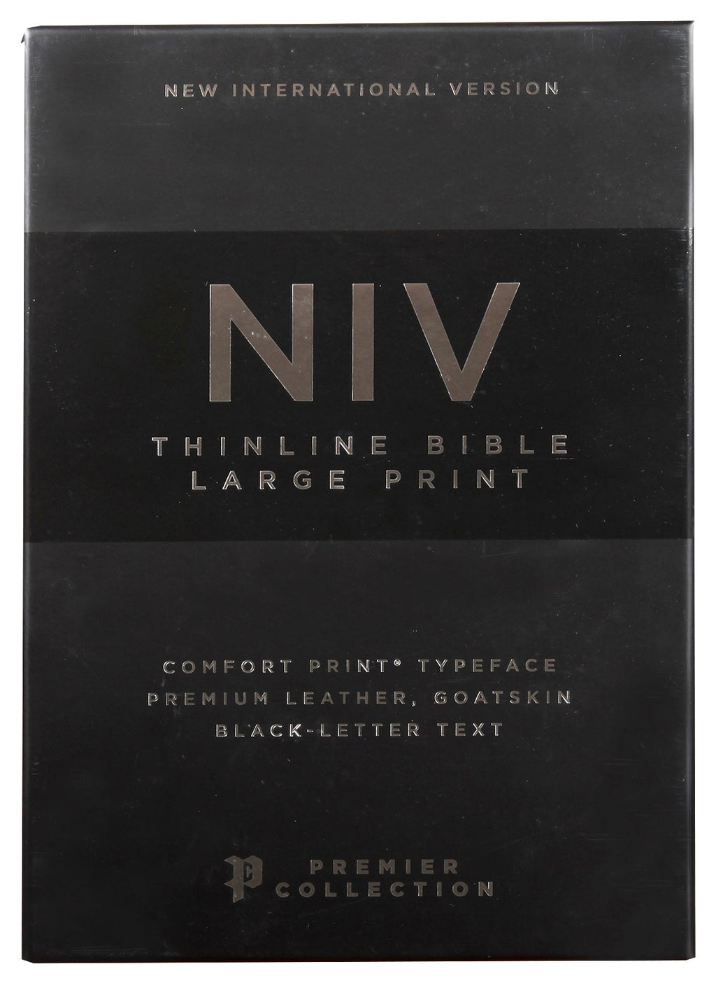 NIV Thinline Bible in Large Print, Black Letter Edition, part of the Premier Collection