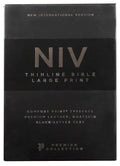 NIV Thinline Bible in Large Print, Black Letter Edition, part of the Premier Collection