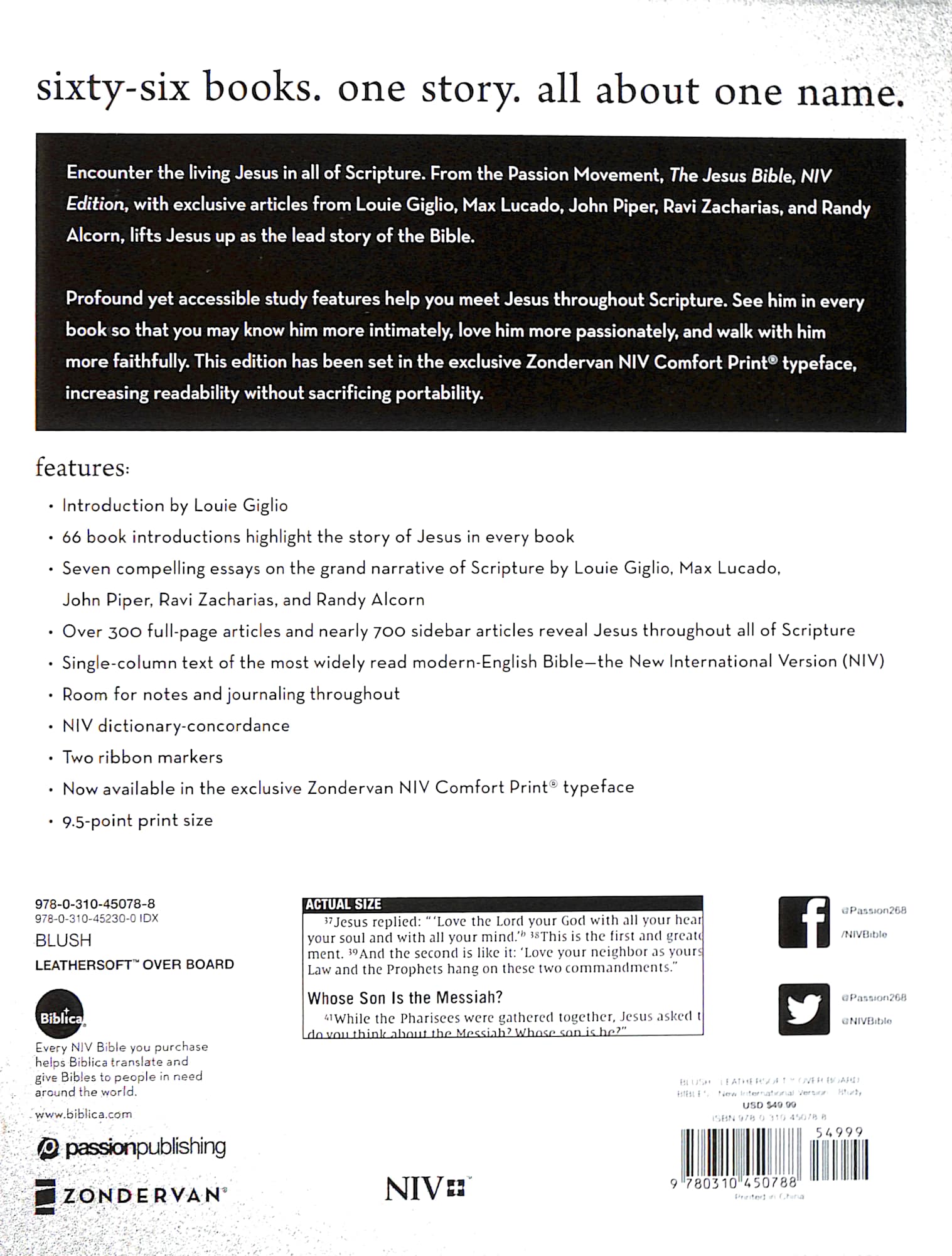 NIV the Jesus Bible Indexed Pink indexed and highlighted version
