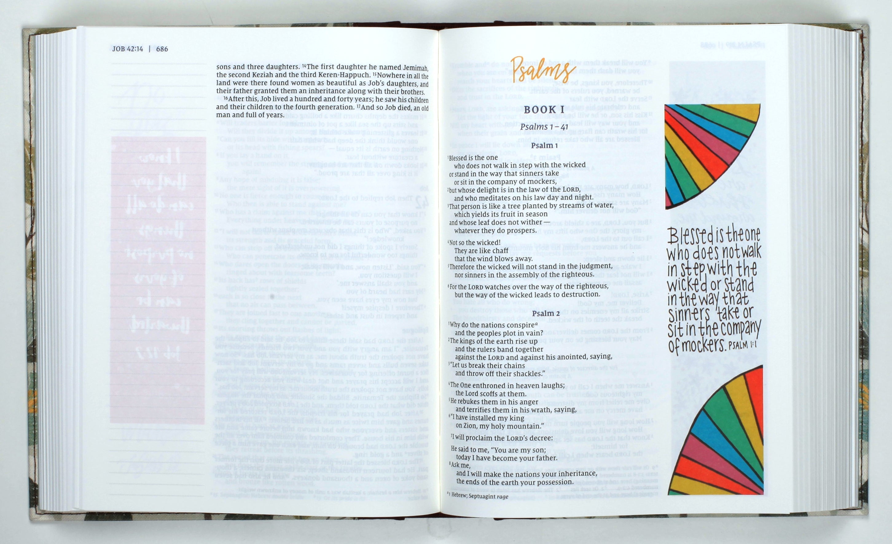 NIV Beautiful Word Bible with journaling space and exquisite multi-color floral pattern