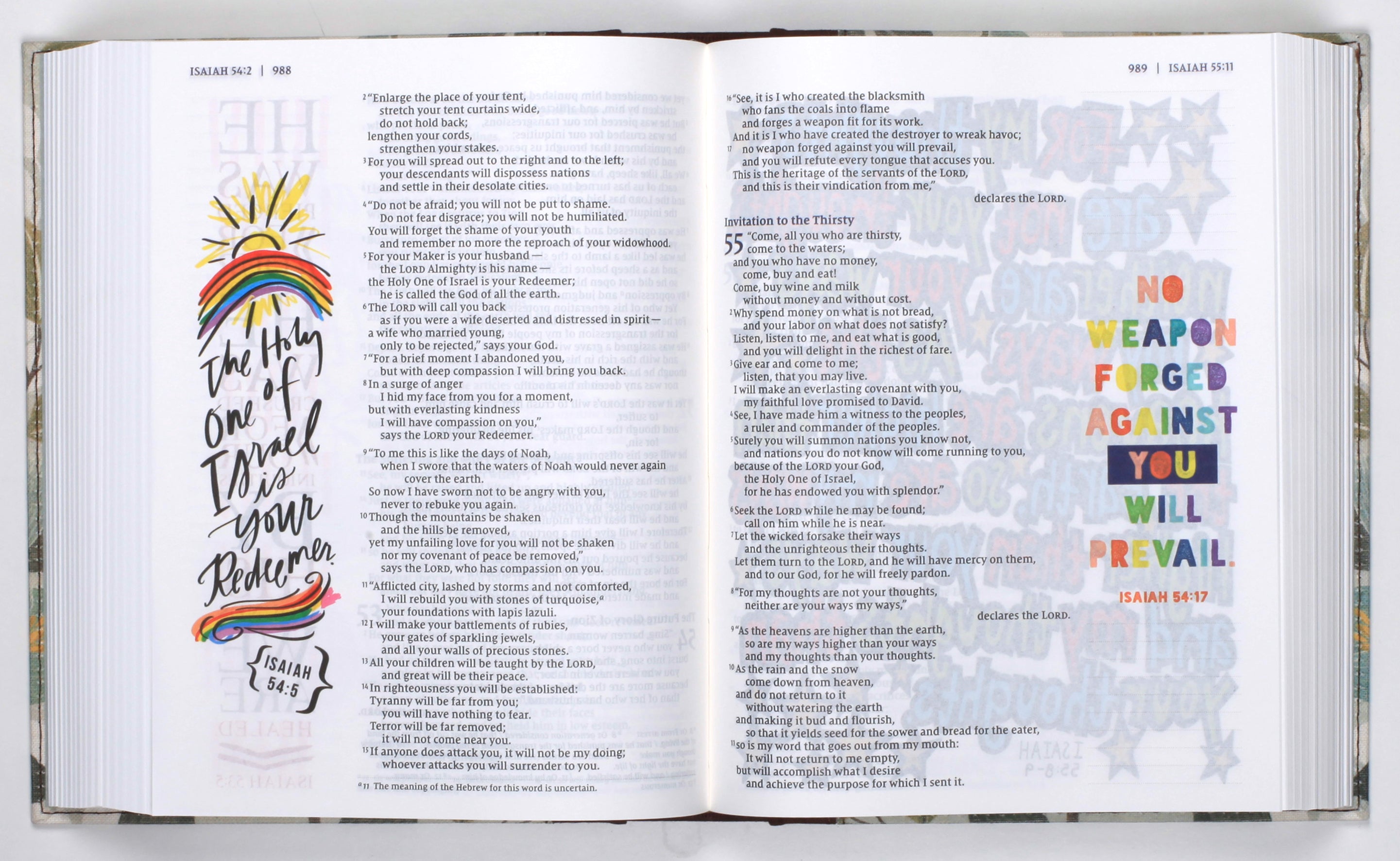 NIV Beautiful Word Bible with journaling space and elegant multi-color floral cover