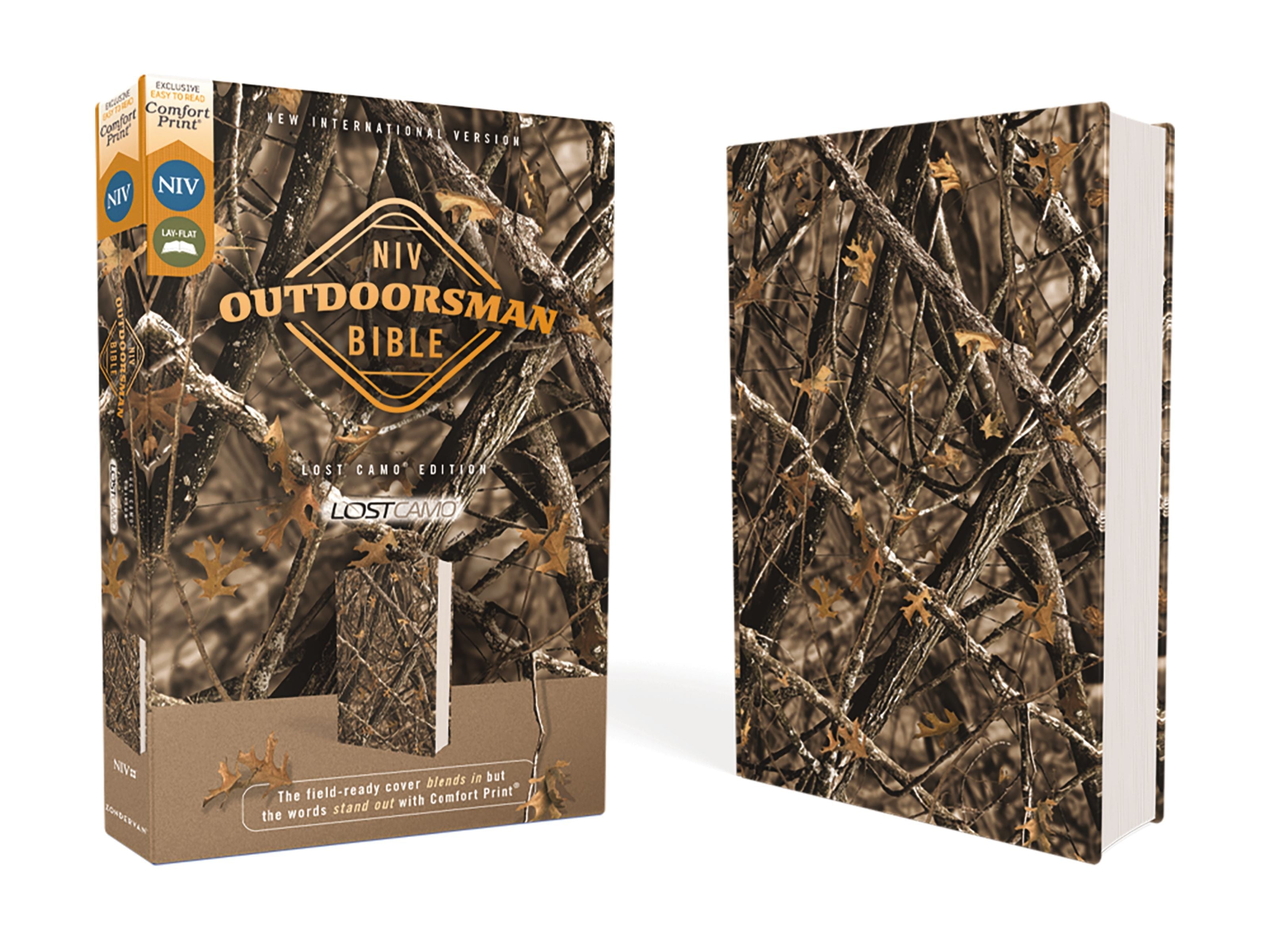 NIV Outdoorsman Bible in Red Letter Edition for outdoor enthusiasts, featuring the New International Version translation.