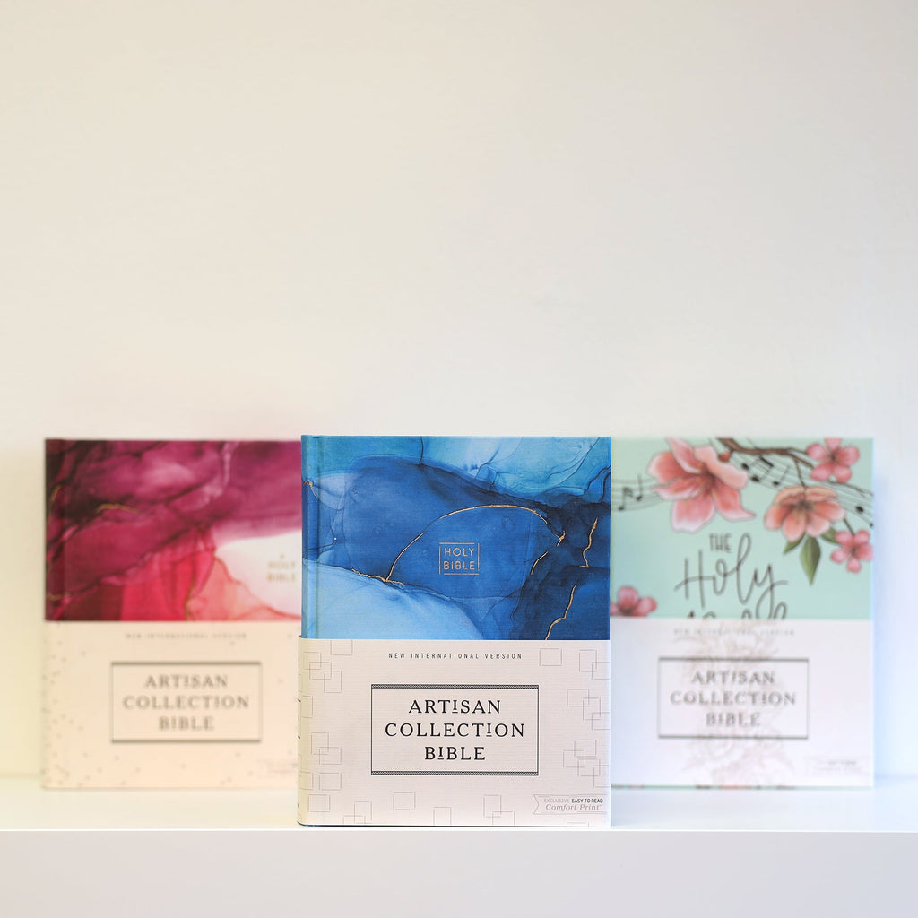 NIV Artisan Collection Bible blue with decorative design