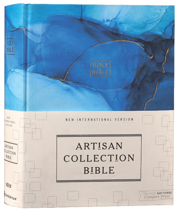 Blue NIV Artisan Collection Bible with red letter edition