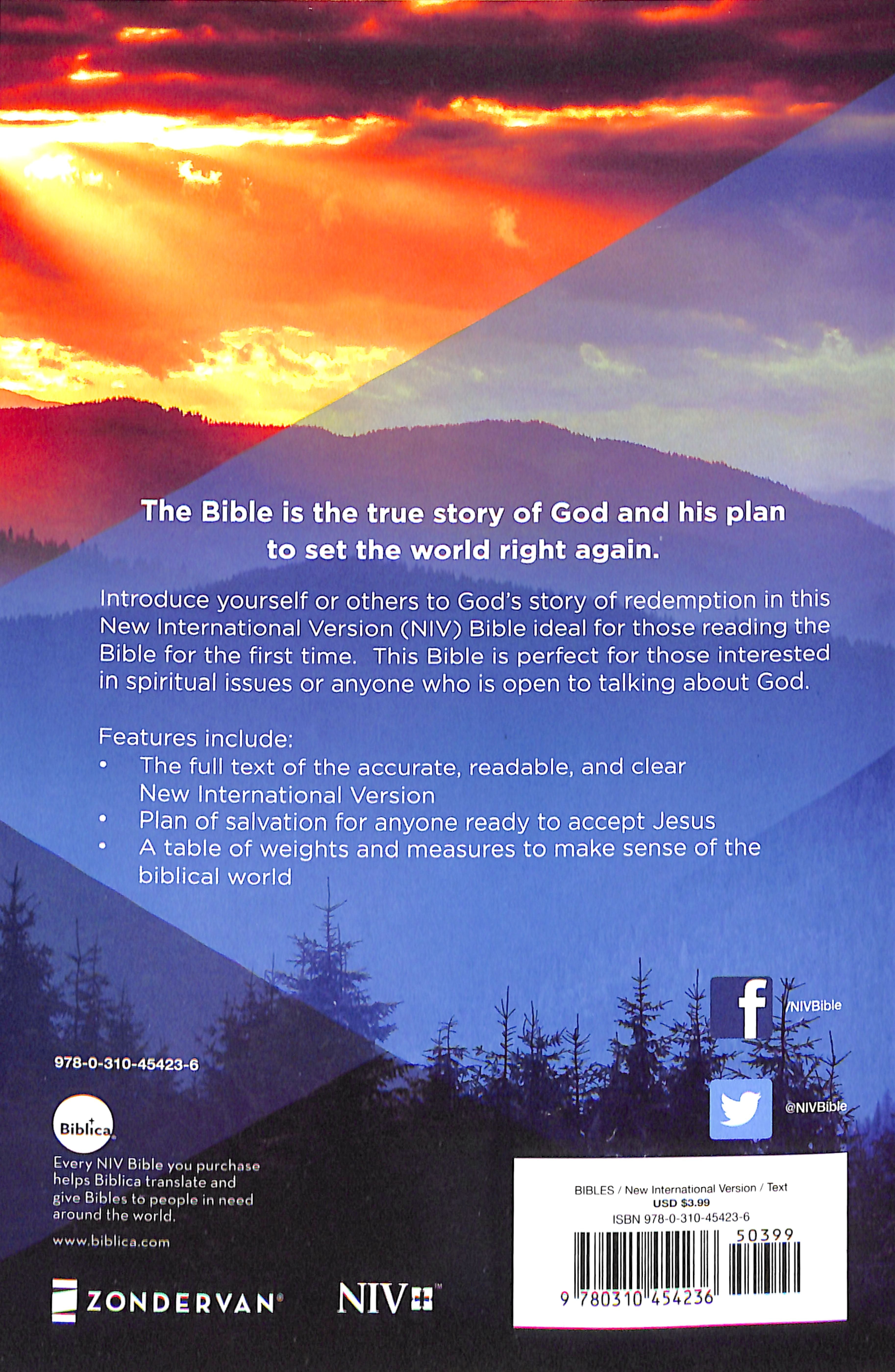 Black Letter Edition of the NIV Value Outreach Bible