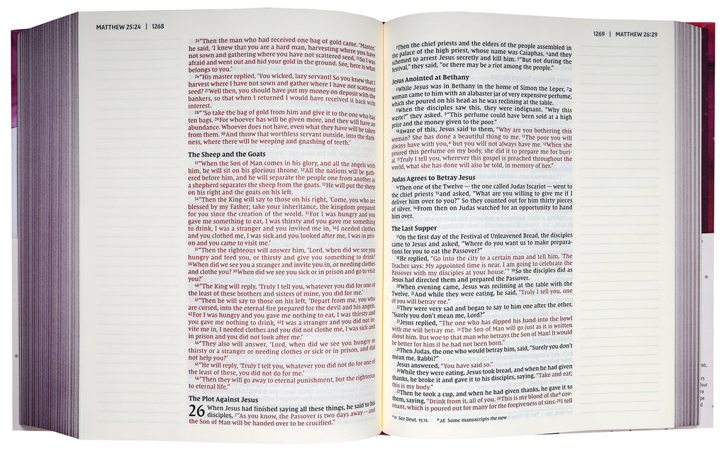 NIV Artisan Collection Bible Pink Red Letter Edition