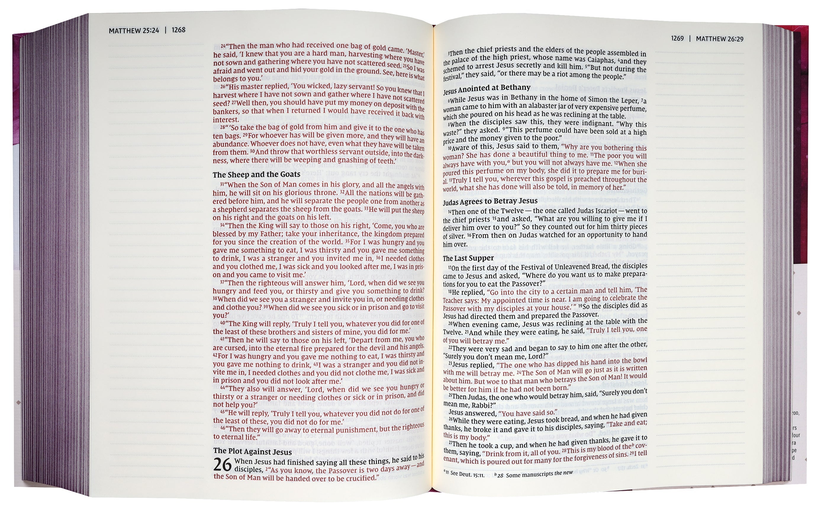 NIV Artisan Collection Bible Pink Red Letter Edition