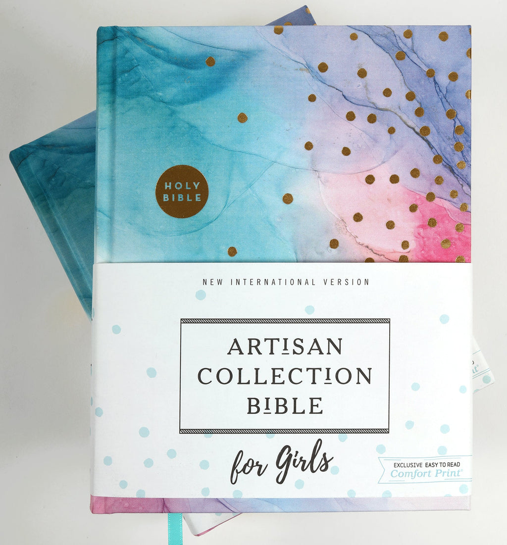 Multi-color NIV Bible with red letter edition and inspirational quote