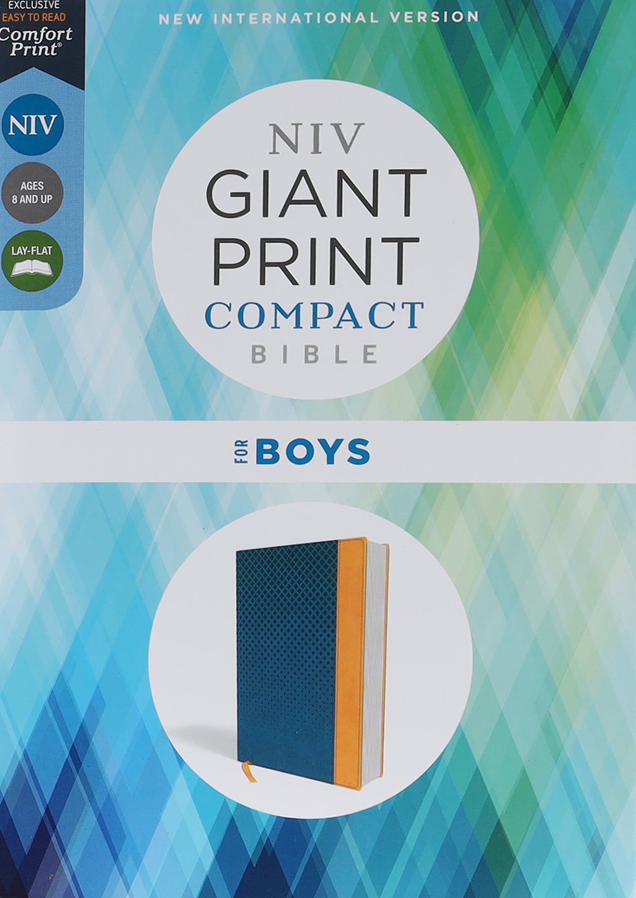 NIV Giant Print Compact Bible for Boys in Blue, Red Letter Edition