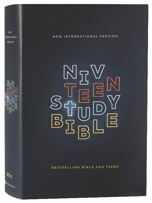 NIV Teen Study Bible in Navy Comfort Print leather Bible