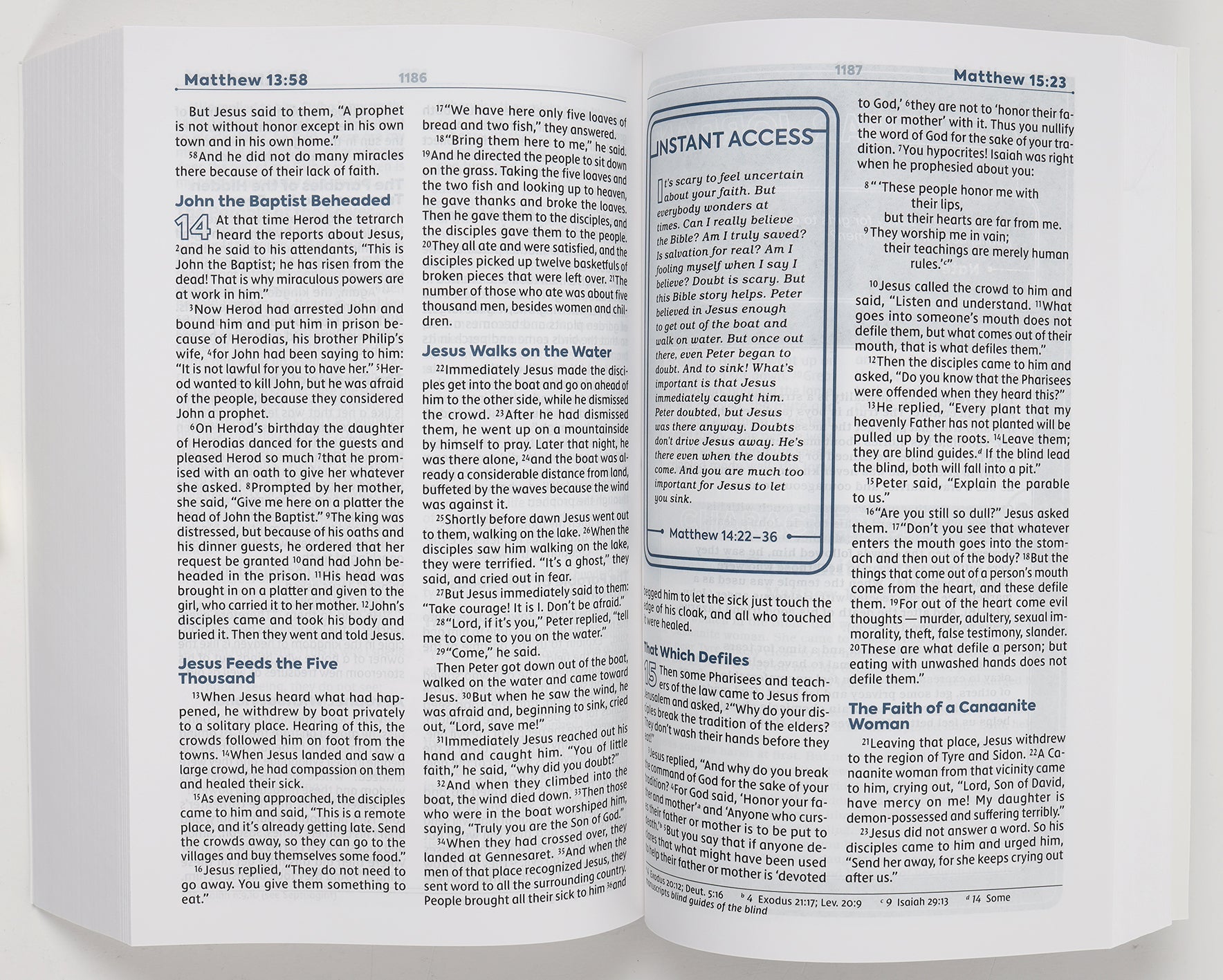 Teens reading and studying from NIV Teen Study Bible with Comfort Print edition