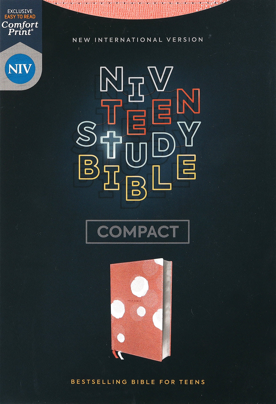 NIV Teen Study Bible in Compact Peach Comfort Print, ideal for teenagers with study tools and comfortable reading experience.