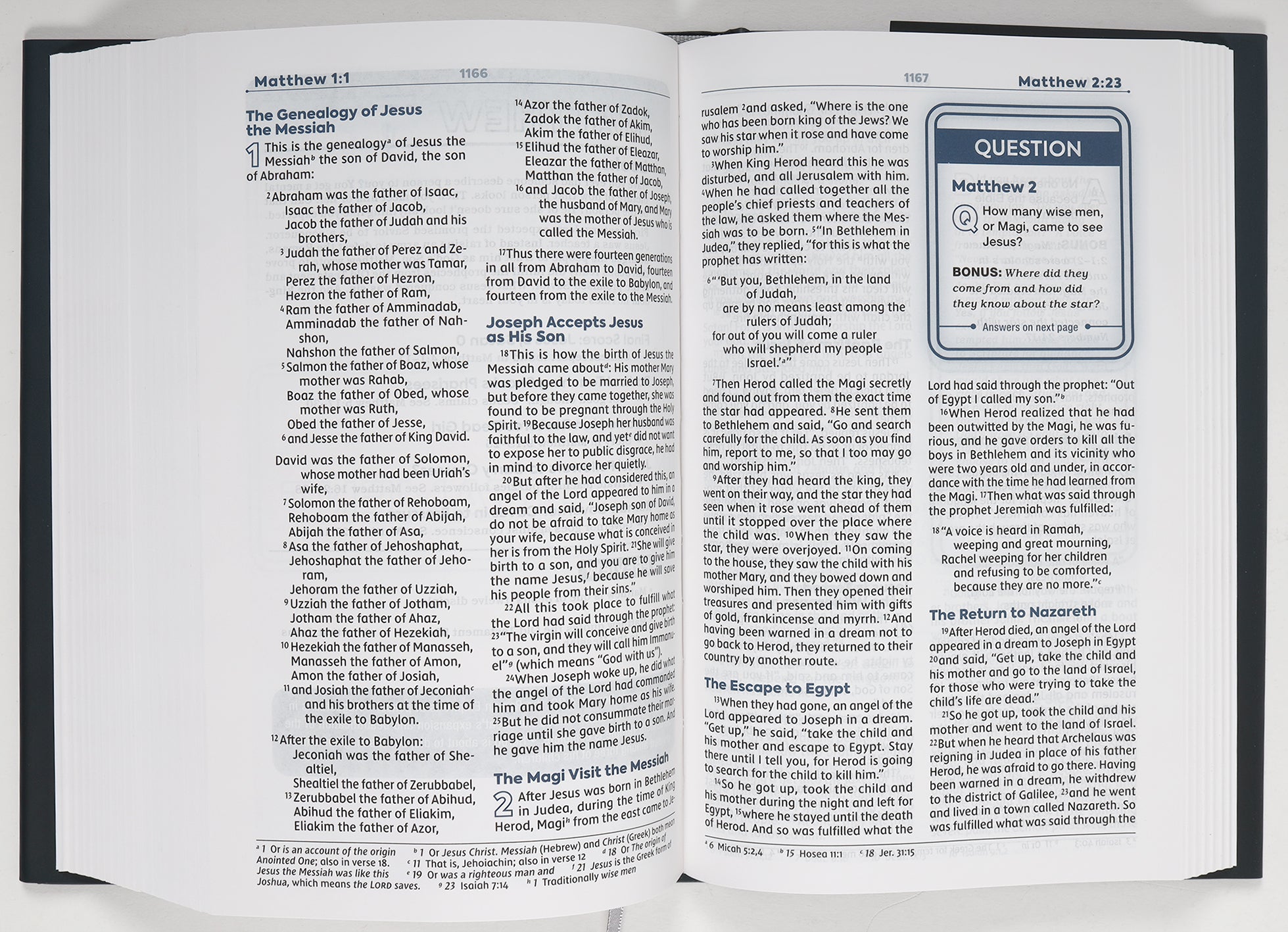 Back cover of teal NIV Teen Study Bible with comfort print design.