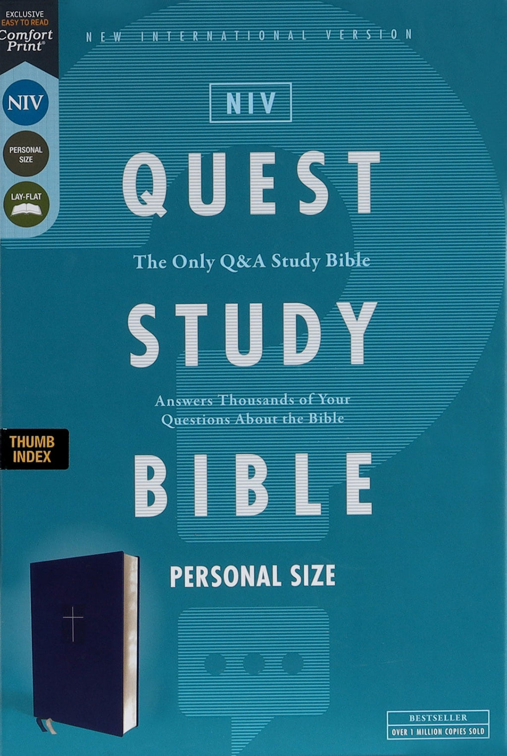 Personal Size NIV Quest Study Bible with Blue Thumb Indexed Features