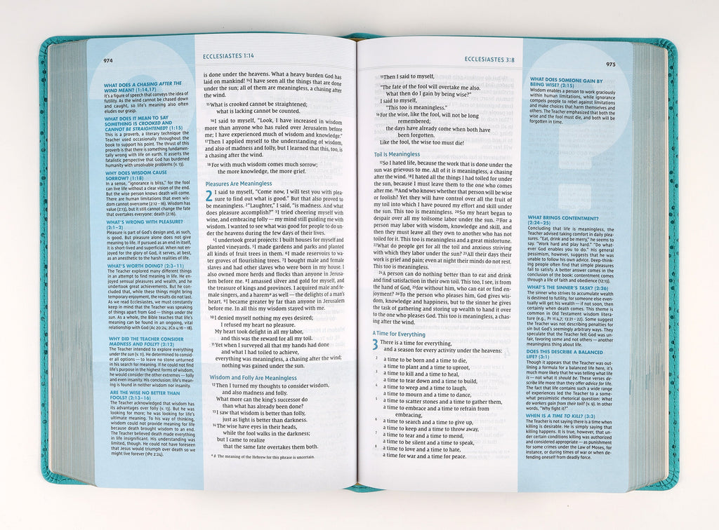 NIV Quest Study Bible Personal Size Teal