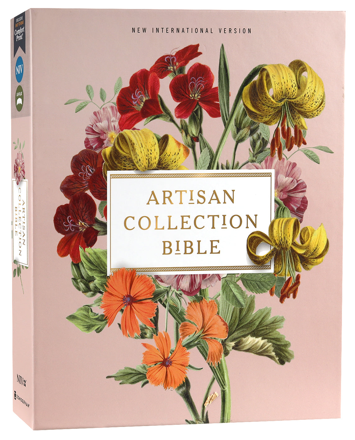 NIV Artisan Collection Bible's interior pages with journaling space and red letter edition