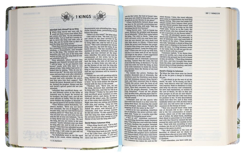 NIV Artisan Collection Bible Blue Floral (Red Letter Edition)